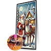 (40*70cm)Santa and Elk - Full Round Drill Diamond Painting