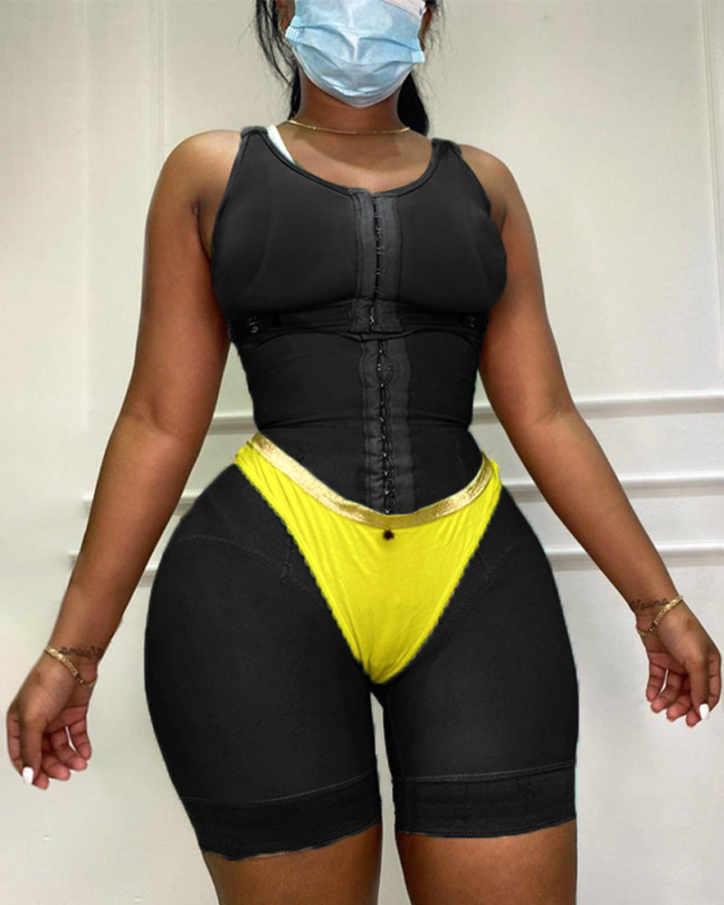 Tummy Control Fajas Adjustable Hook And Eye Front Closure Women Shapewear Post Liposuction