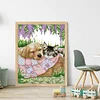 (Counted/Stamped)Sleeping Cat And Dog-14CT Cross Stitch 28*33cm/11.02*12.99in