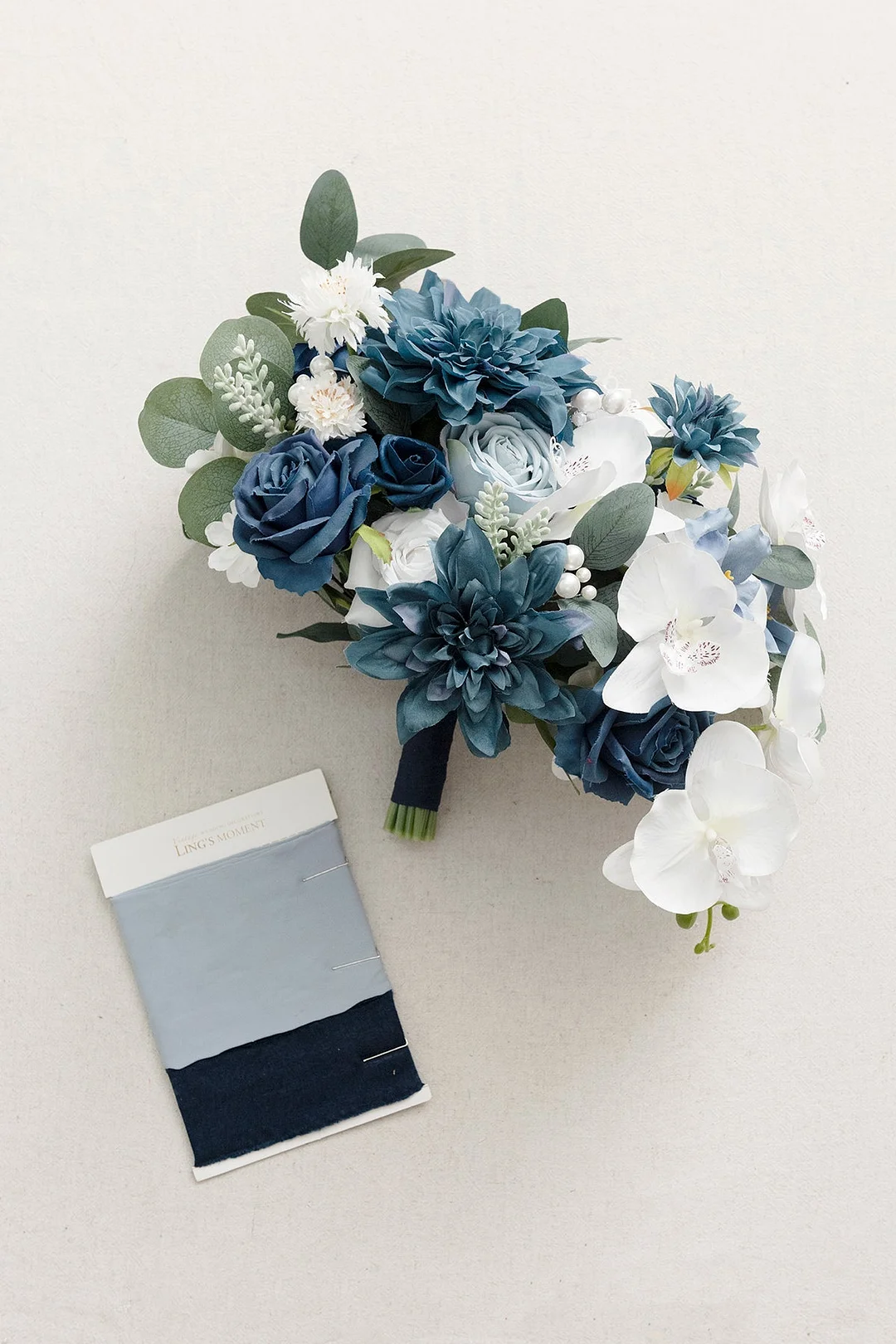 Standard Free-Form Bridal Bouquet in Noble Navy Blue