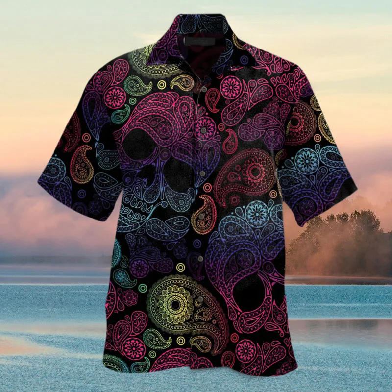 Fun skull print shirt - Krazyskull