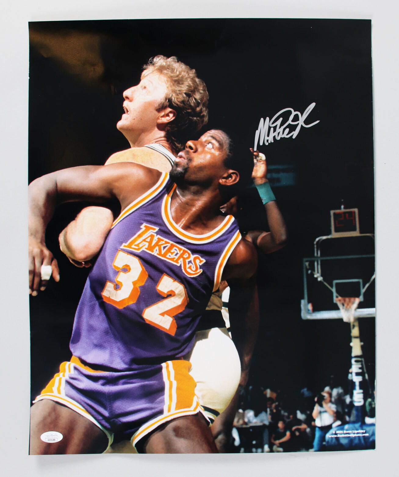 Magic Johnson Signed Photo Poster painting 16x20 Lakers - COA JSA