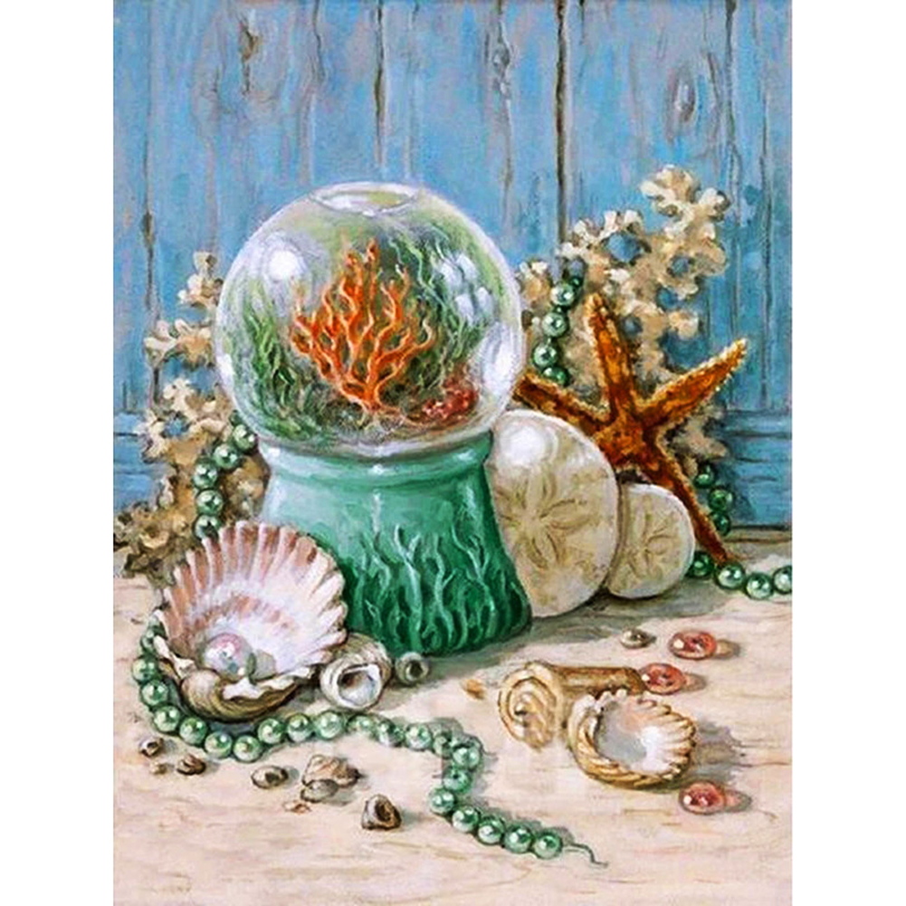

30*40CM - Crystal Round Drill Diamond Painting - Ocean Crystal Ball, 501 Original