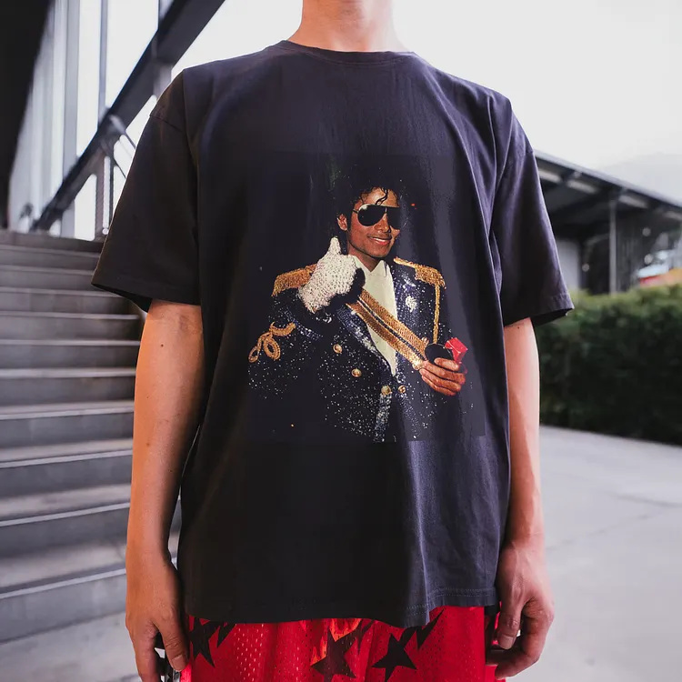 Michael Jackson Inspired Graphic Printed Men's T-shirt