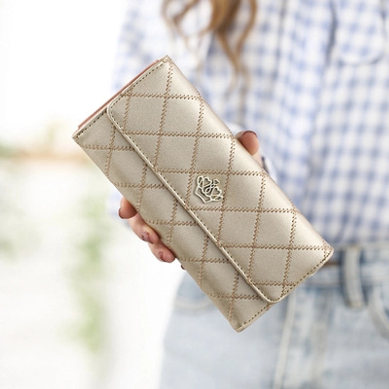 Women’s Plaid Pu Leather Flip Cover Wallets