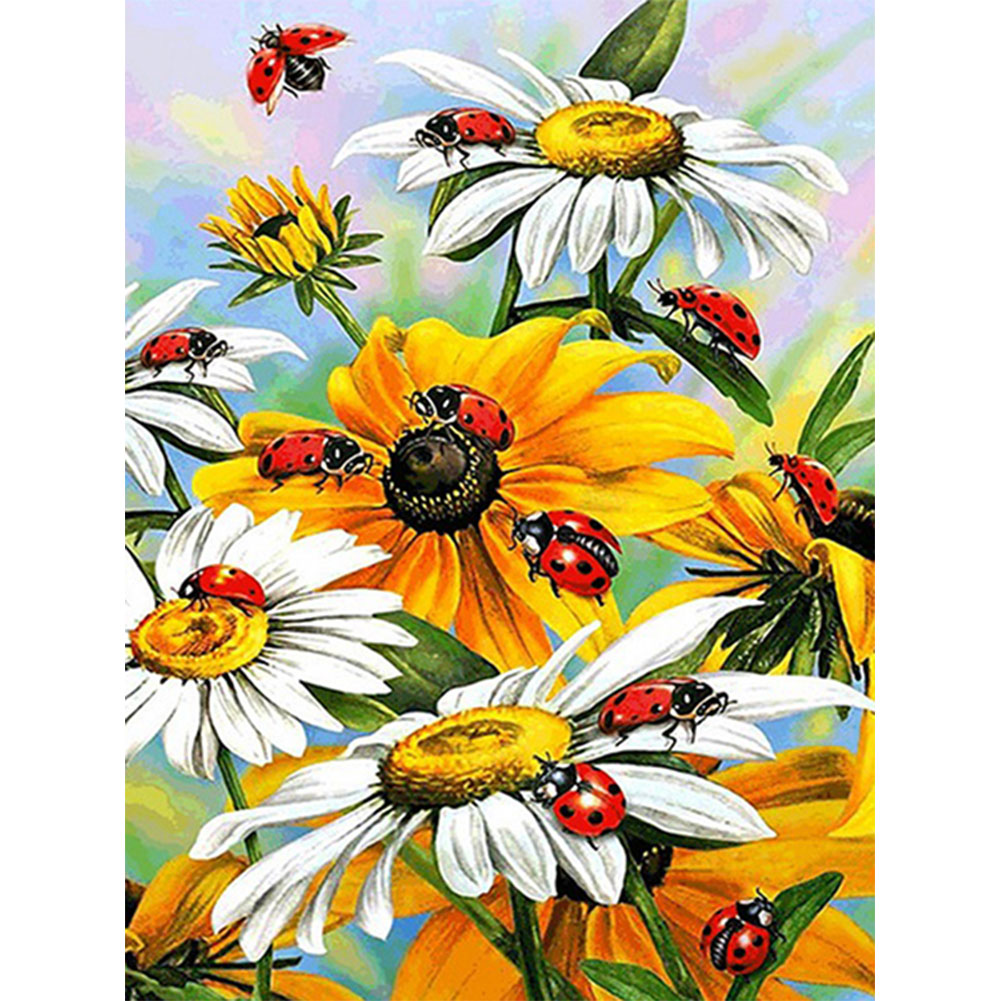 

(Multi-Size) Flower - Round/Square Drill Diamond Painting, Square diamond 30*40cm, 501 Original