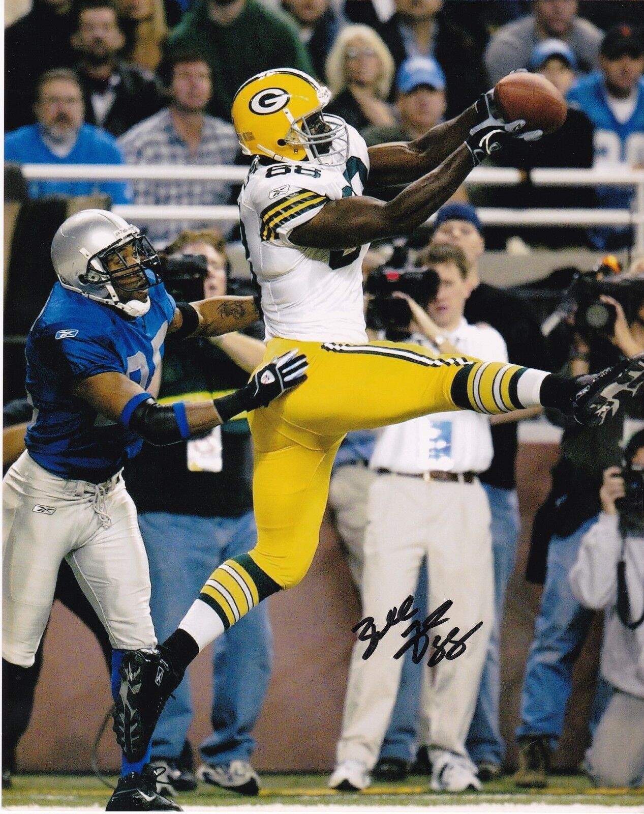 BUBBA FRANKS GREEN BAY PACKERS ACTION SIGNED 8x10