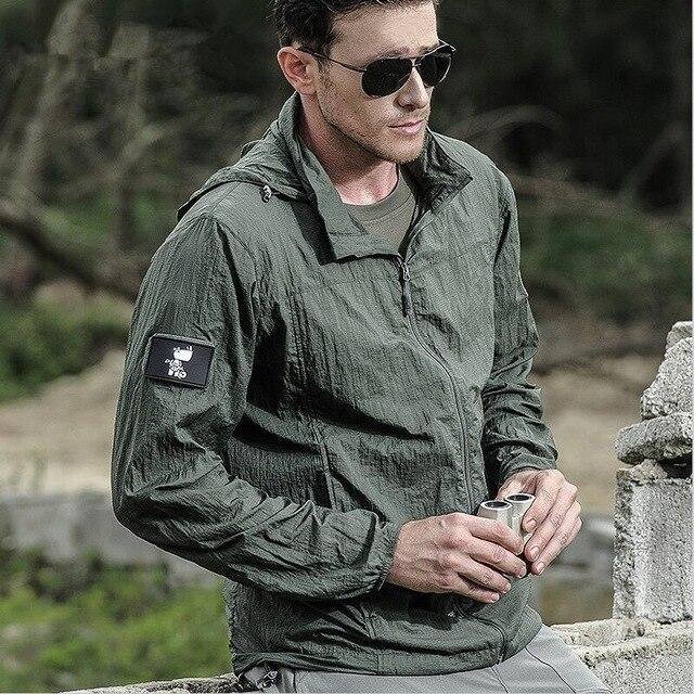 Lightweight Waterproof Tactical Jacket Men Breathable Thin Hoody Raincoat Military Portable Windbreaker Jackets | EGEMISS