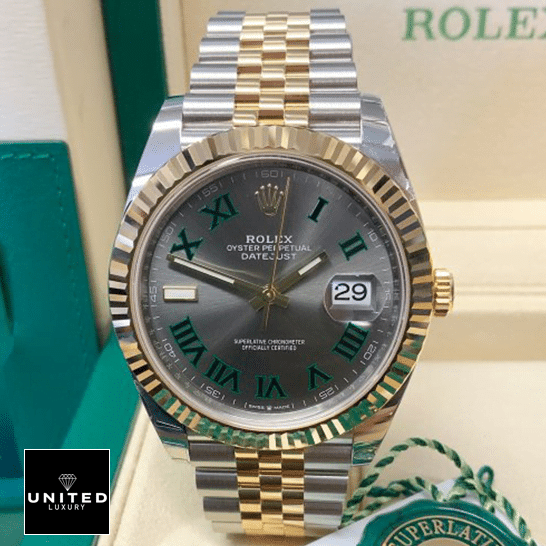 Rolex Datejust 36 Wimbledon Grey Dial Replica in the Rolex Box