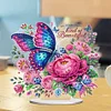 (US Local)Acrylic Special Shaped Butterfly Flower 5D DIY Diamond Painting Tabletop Decor