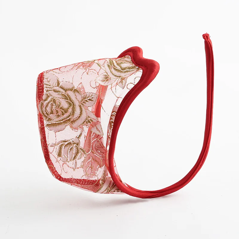 Nigikala 闺咪儿 Trousers Invisible C-Pants Sexy T-Thong Lace Transparent Couple Panties