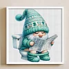 (Counted/Stamped)Goblin Goes To Toilet-18CT Cross Stitch 25*25cm/9.84*9.84in