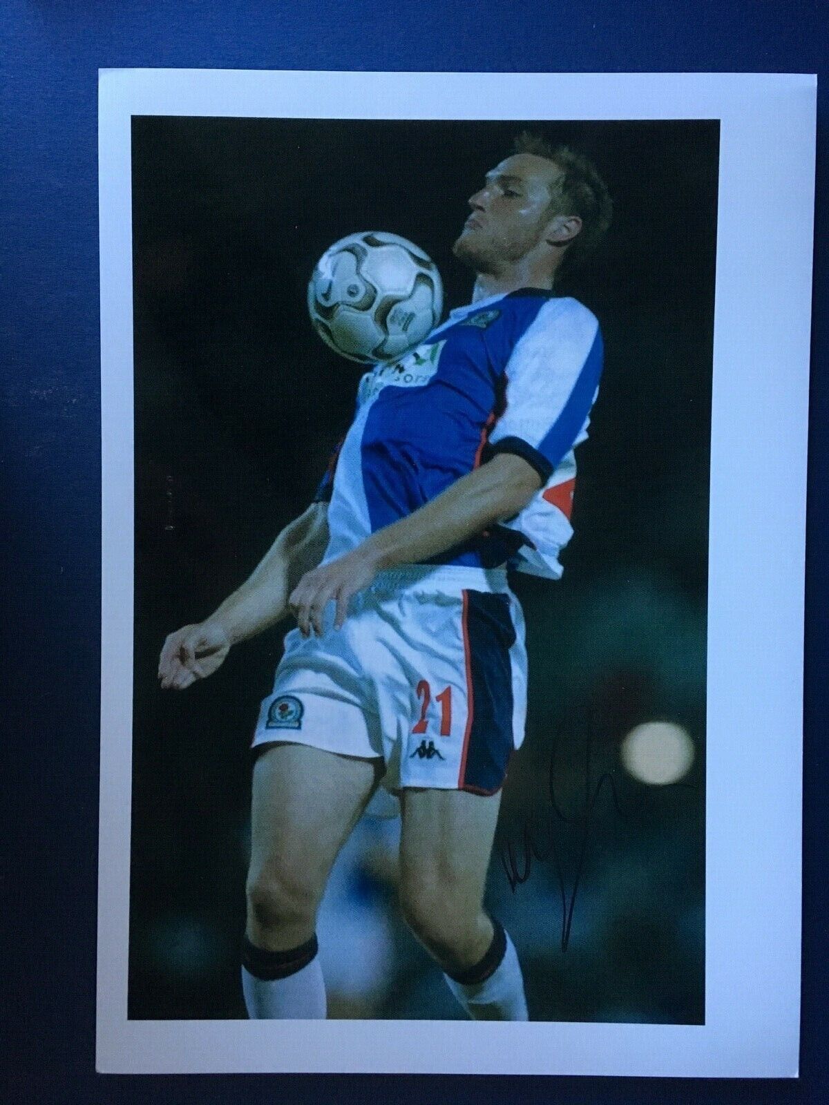 MARTIN TAYLOR - FORMER BLACKBURN FOOTBALLER - EXCELLENT SIGNED Photo Poster painting