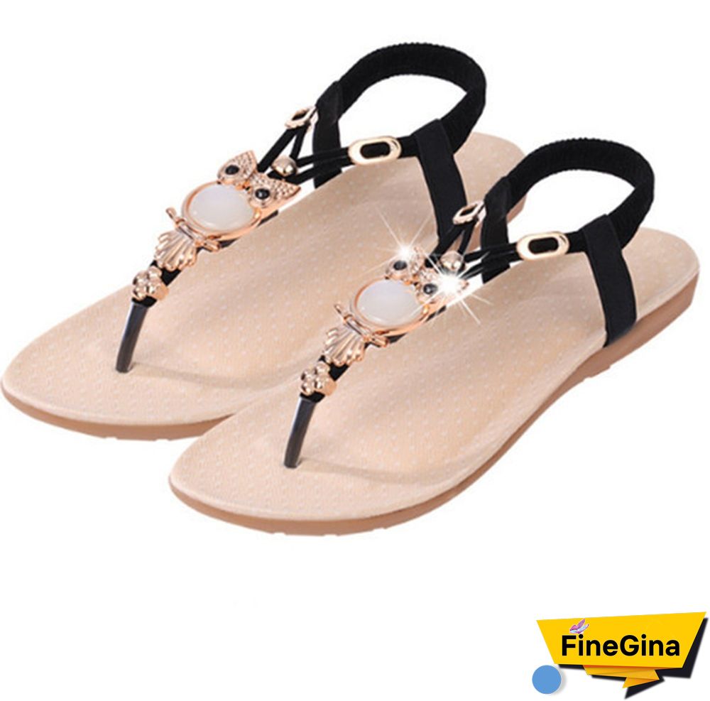 New Womens Flat Sandal T-strap Thong Flip Flops Shoe Summer Sandals Comfortable Non-Slip shoes