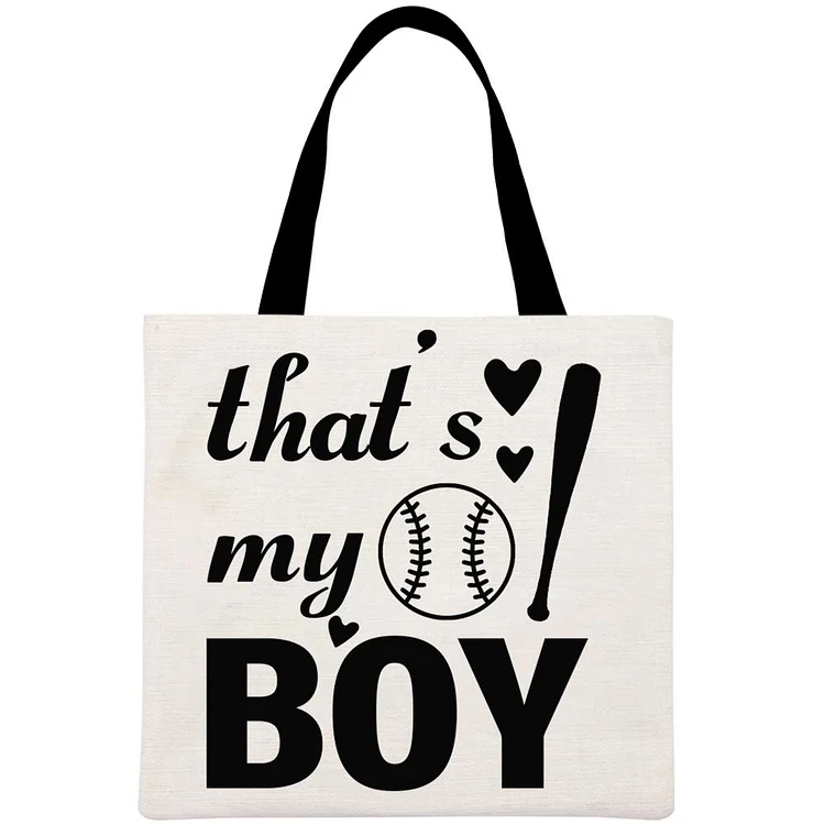 That's My BOY Printed Linen Bag-Annaletters