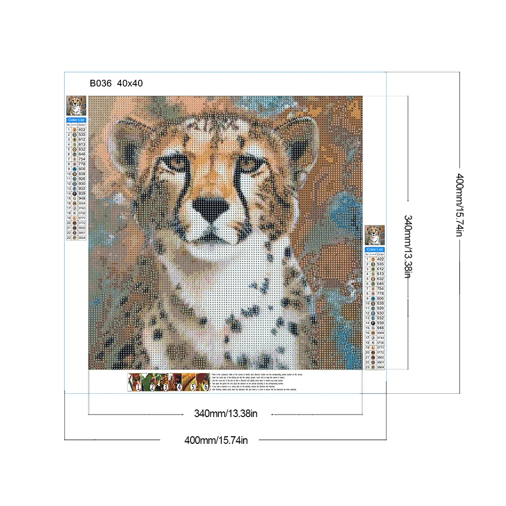 Diamond Painting - Full Round Drill - Leopard(Canvas|40*40cm)