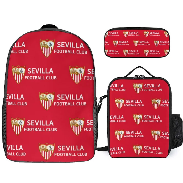 Sevilla FC Student Schulranzen Lunchbag Stifttasche Kombination
