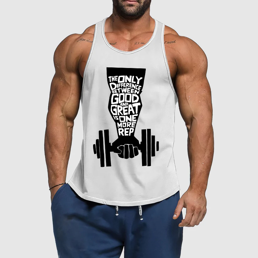Men's Motivational Printed Fitness Tank Top