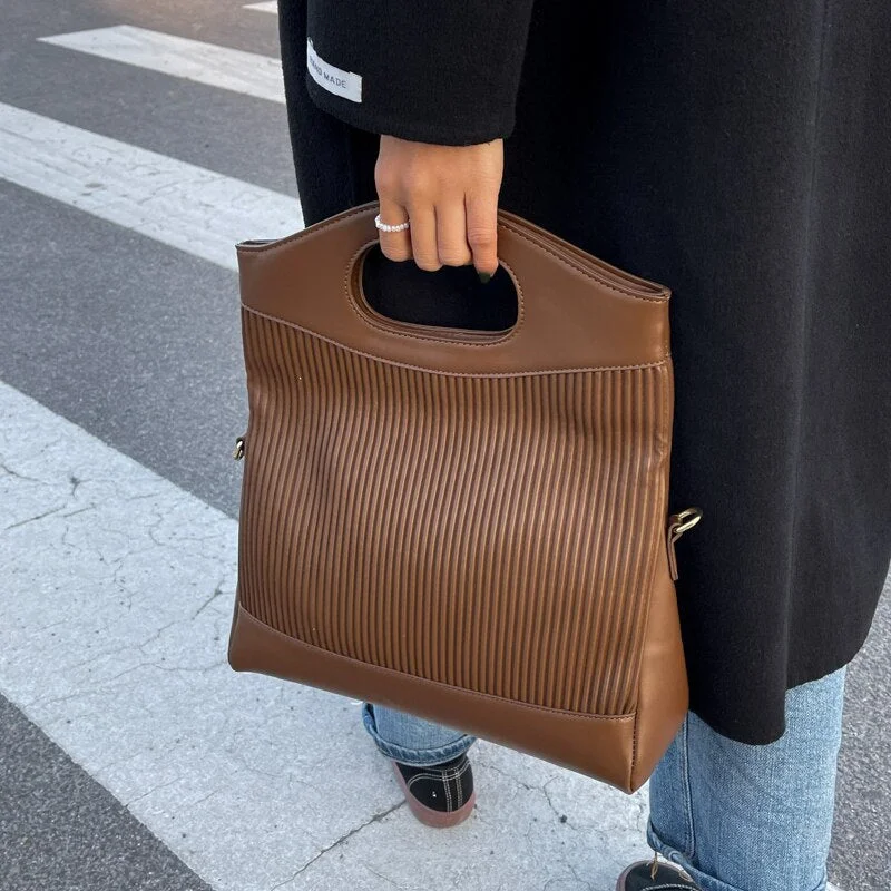 Collapsible Big Stripe Shoulder Bag for Women 2021 Winter Hit Hot Crossbody Bag Female Clutch Designer Luxury Handbags Totes