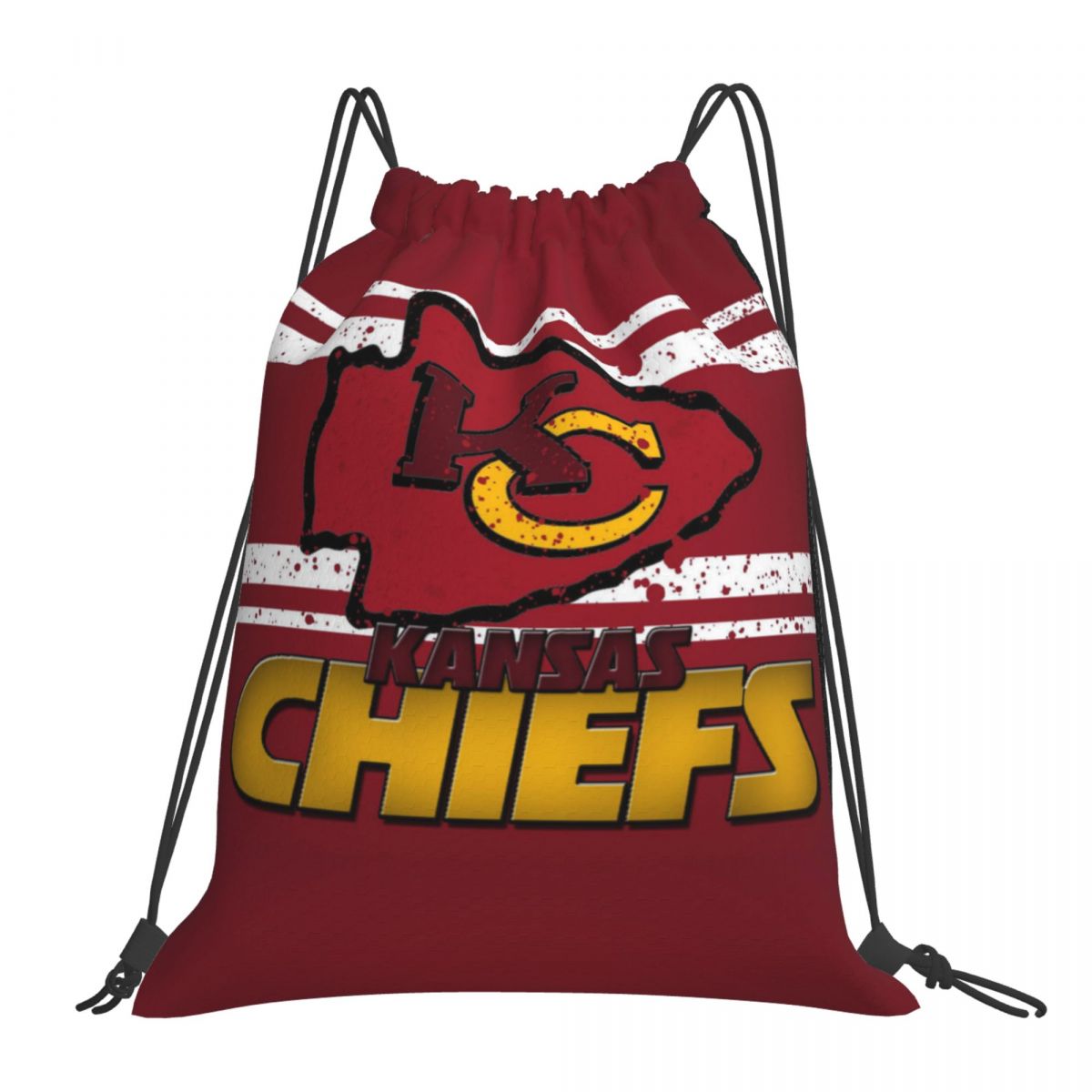 Kansas City Chiefs Vintage Logo Drawstring Bags for School Gym