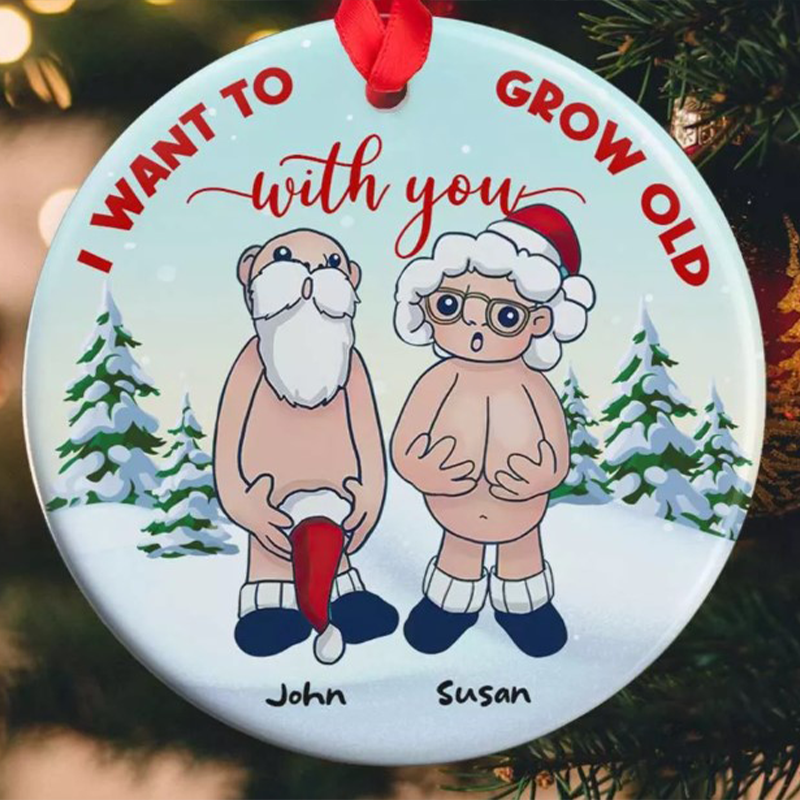 Growing Old With You Ceramic Ornaments