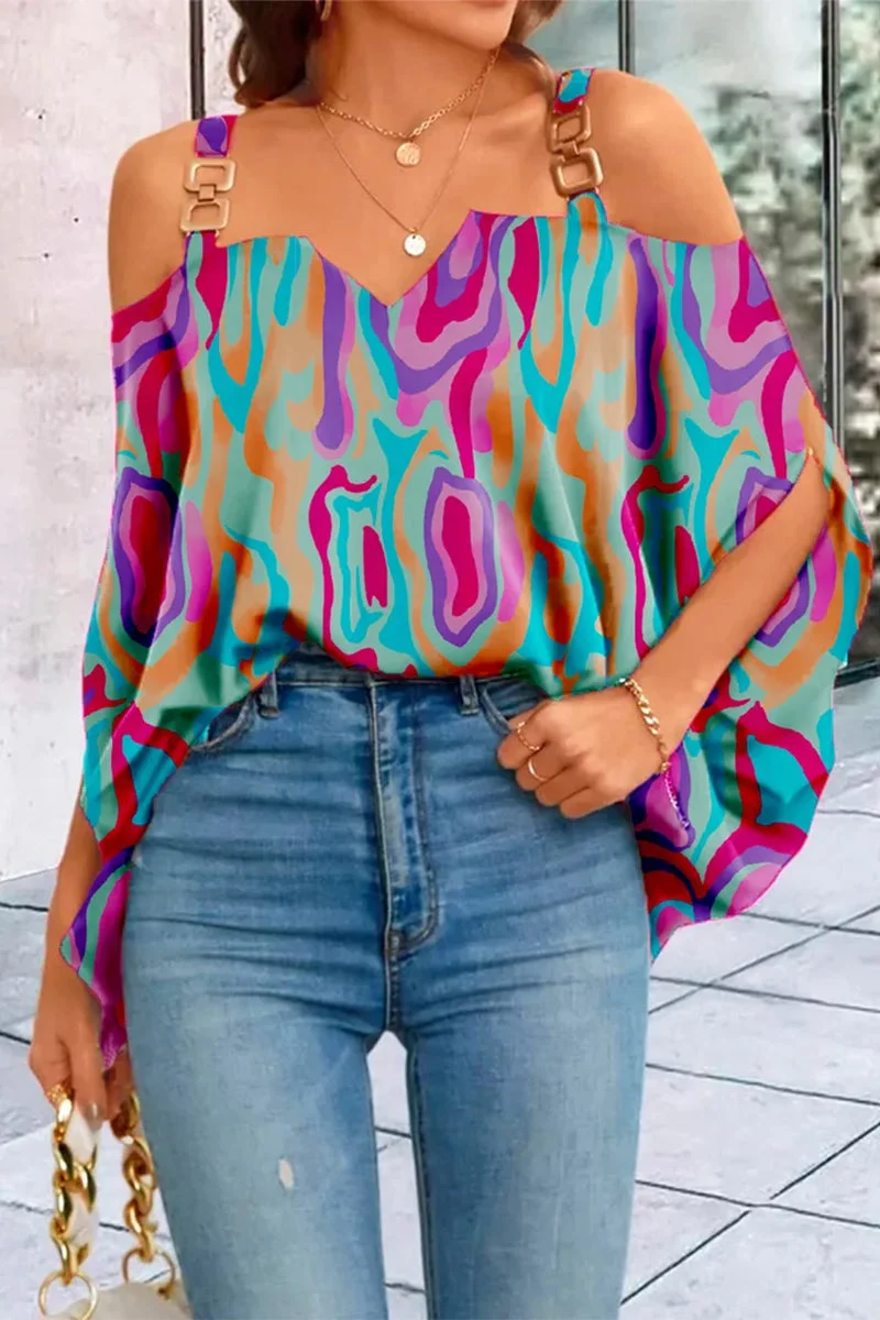 Simplicity Print Metal Decoration T-Shirts