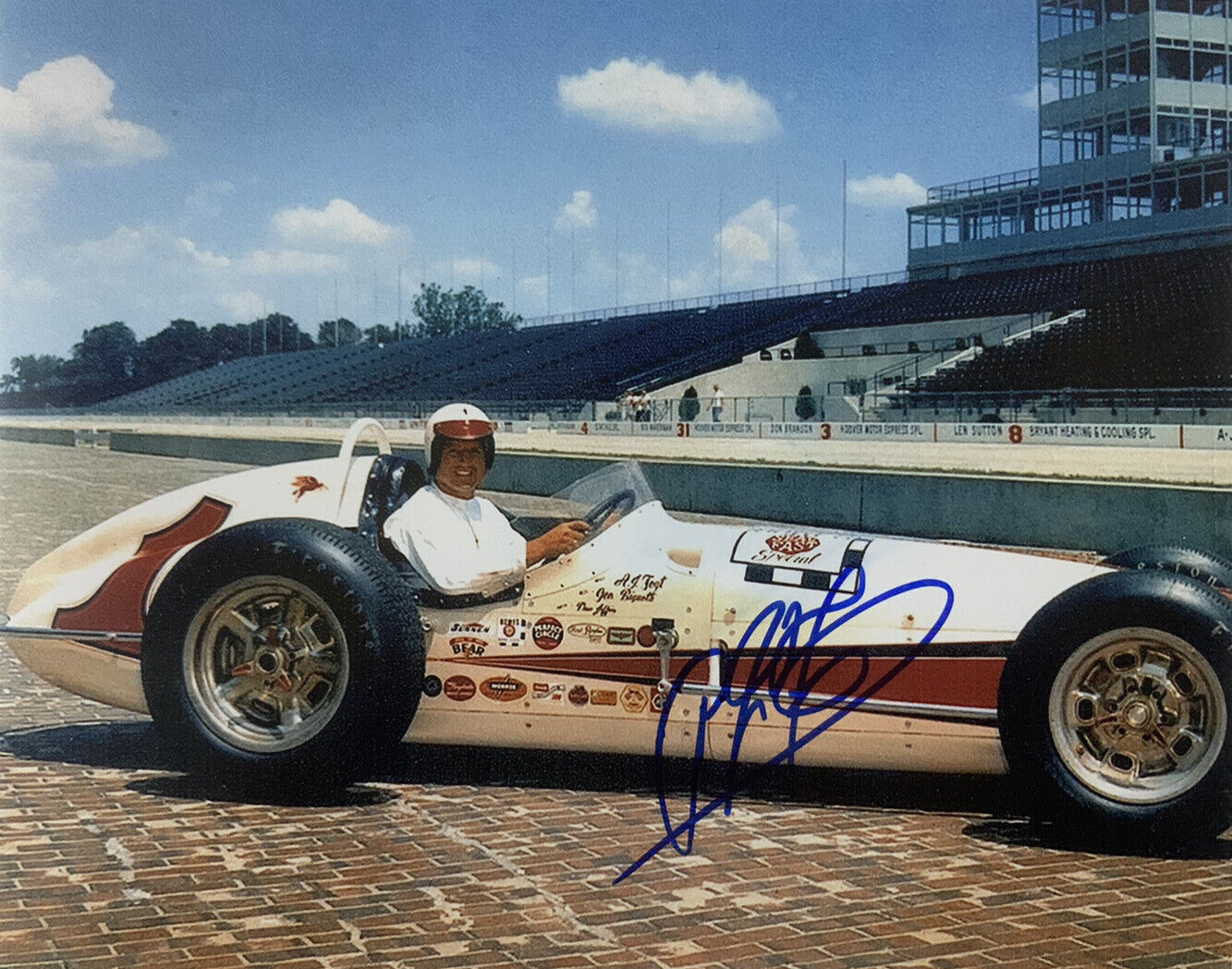 AJ FOYT HAND SIGNED 8x10 Photo Poster painting NASCAR DRIVER AUTOGRAPH AUTHENTIC COA