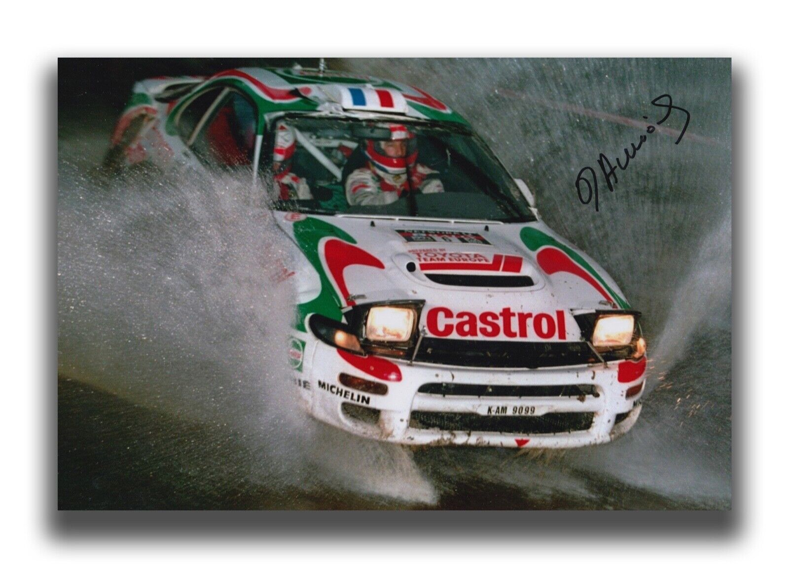 DIDIER AURIOL HAND SIGNED 12X8 Photo Poster painting - RALLY AUTOGRAPH - TOYOTA 1.