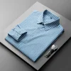 Men's No-iron Seamless Striped Slim Fit Business Casual Anti-wrinkle Shirt