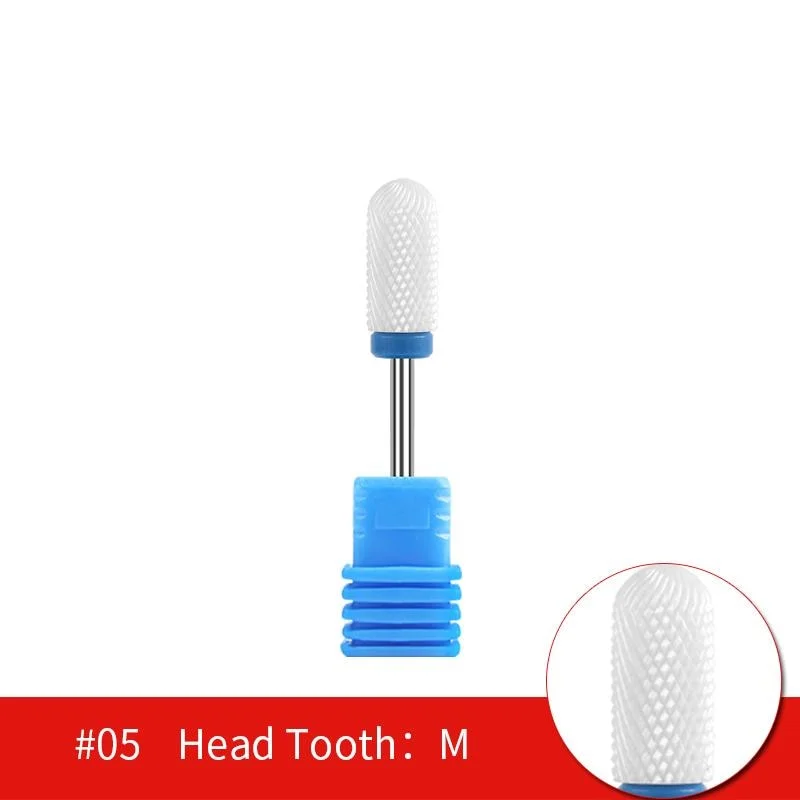 1pcs Ceramic Milling Cutter Nail Drill Bits Electric Manicure Drills Pedicure Mill Bits Machine Files Nail Art Tools Equipment-Nail Inspo