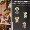 10PCS DIY Pearl Diamond Painting Christmas Fridge Magnets, Sparkling Rhinestone Refrigerator Magnet Craft Kit for Home Decor & Gifts