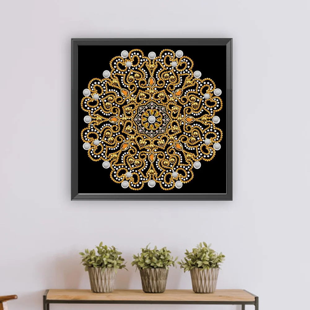 Diamond Painting - Partial Special Shaped Drill - Mandala(Canvas|30*30cm)