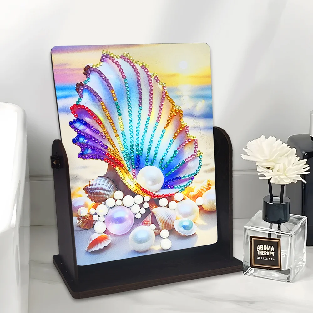 DIY Pearl Special Shape Diamond Painting Table Top Mirror Kit for Adults Beginners
