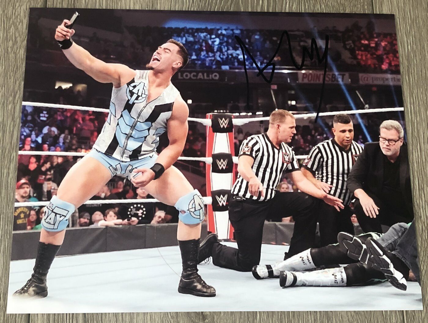 AUSTIN THEORY SIGNED AUTOGRAPH WWE RAW SMACKDOWN NXT 8x10 Photo Poster painting B w/PROOF