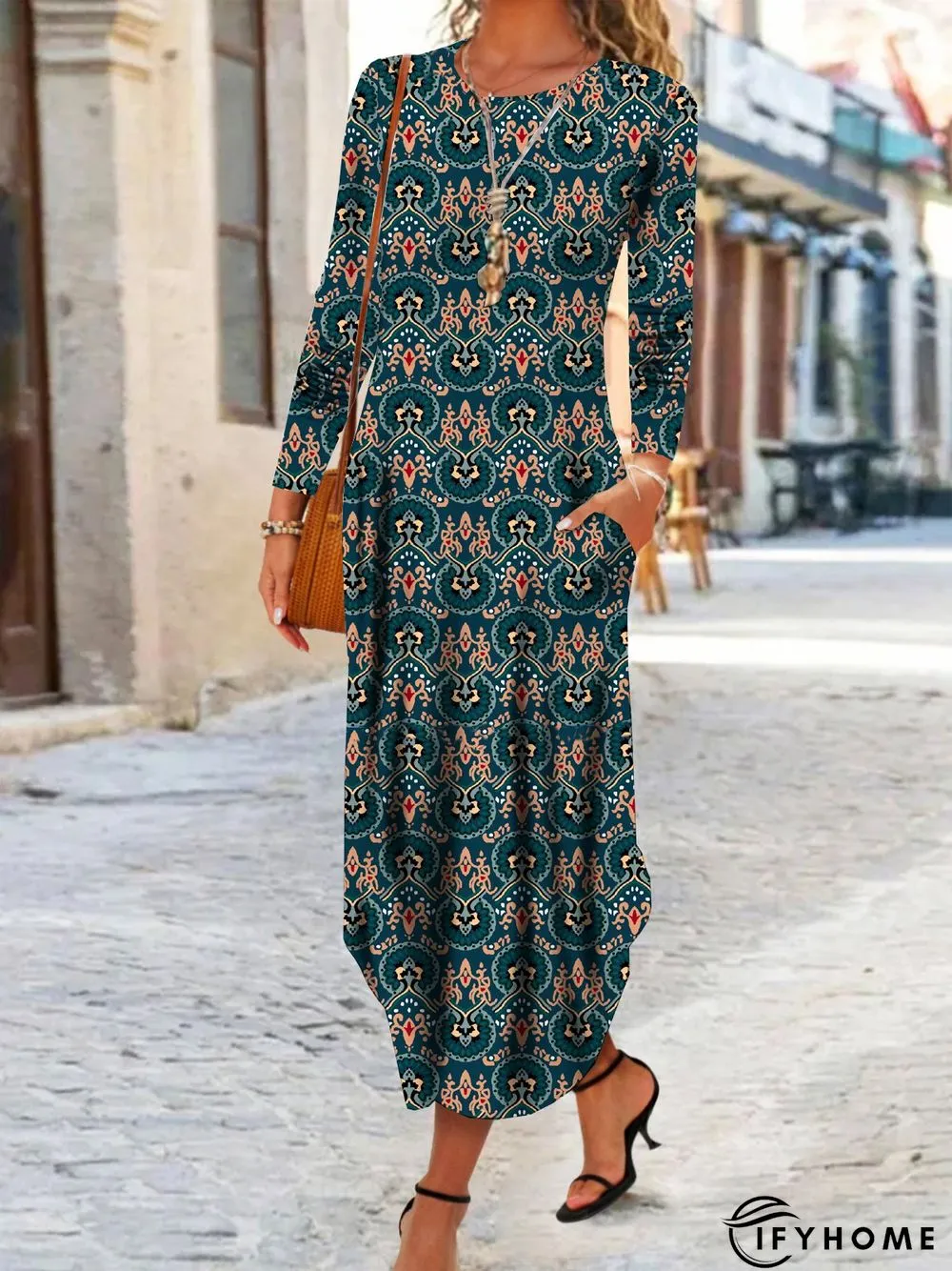 Crew Neck Loose Dress | IFYHOME