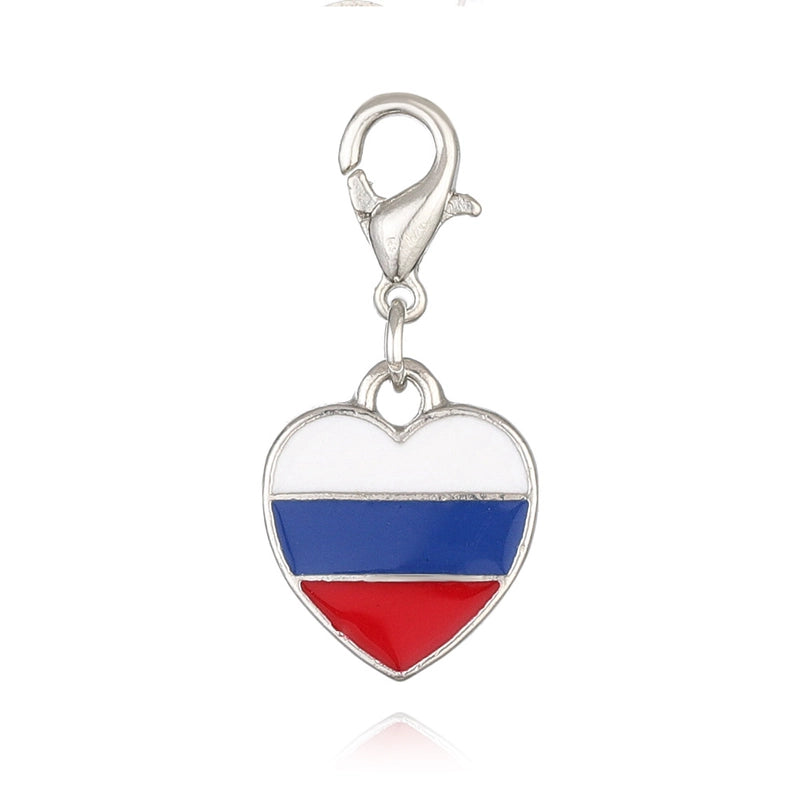 1 Piece Zinc Alloy American Flag Pendant Jewelry Accessories