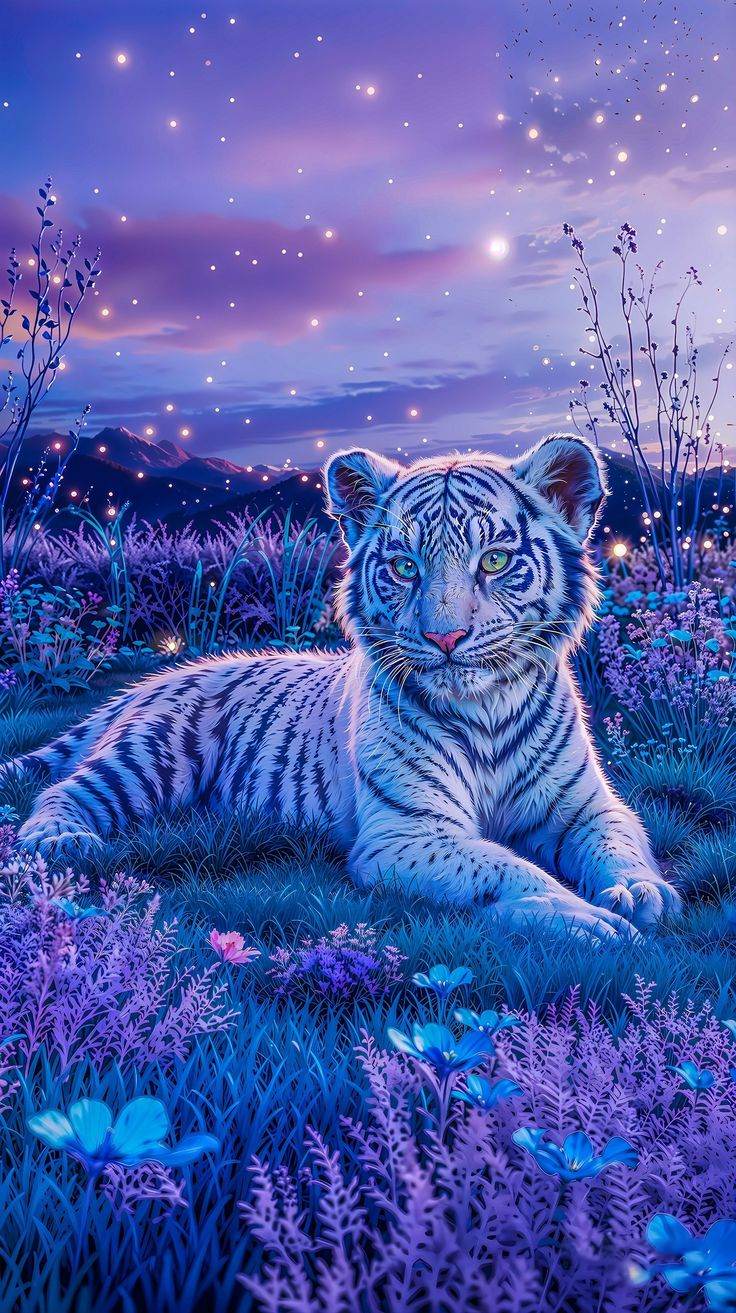 Partial AB Drill - Tiger  - Full Round Drill Diamond Painting40*70CM(Canvas)