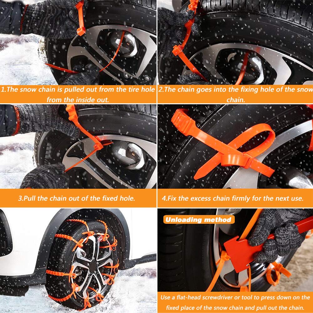 REUSABLE ANTI SNOW CHAINS OF CAR OF
