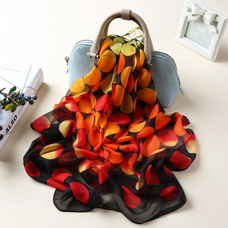 Sand Scarf Summer Small Scarf Dual-use Korean Style Small Scarf Classic Leopard Chiffon Scarf Women Thin Shawl