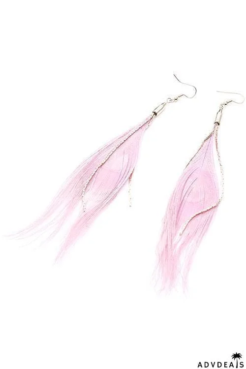 Peacock Feather Earring