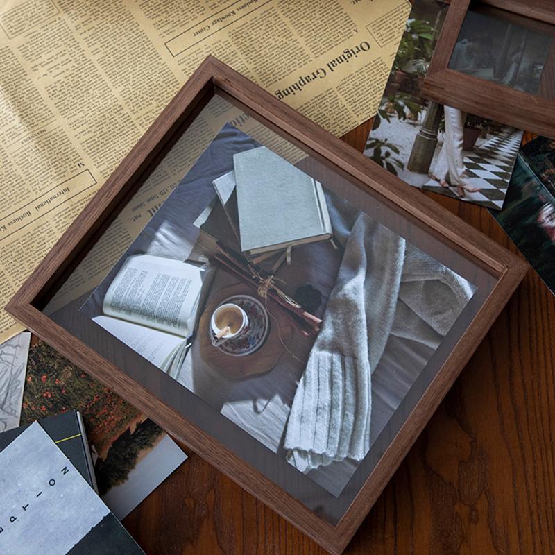 4'' x 6'' Rectangular Nut Brown Picture Frames with Desktop Wall Hanging Decoration