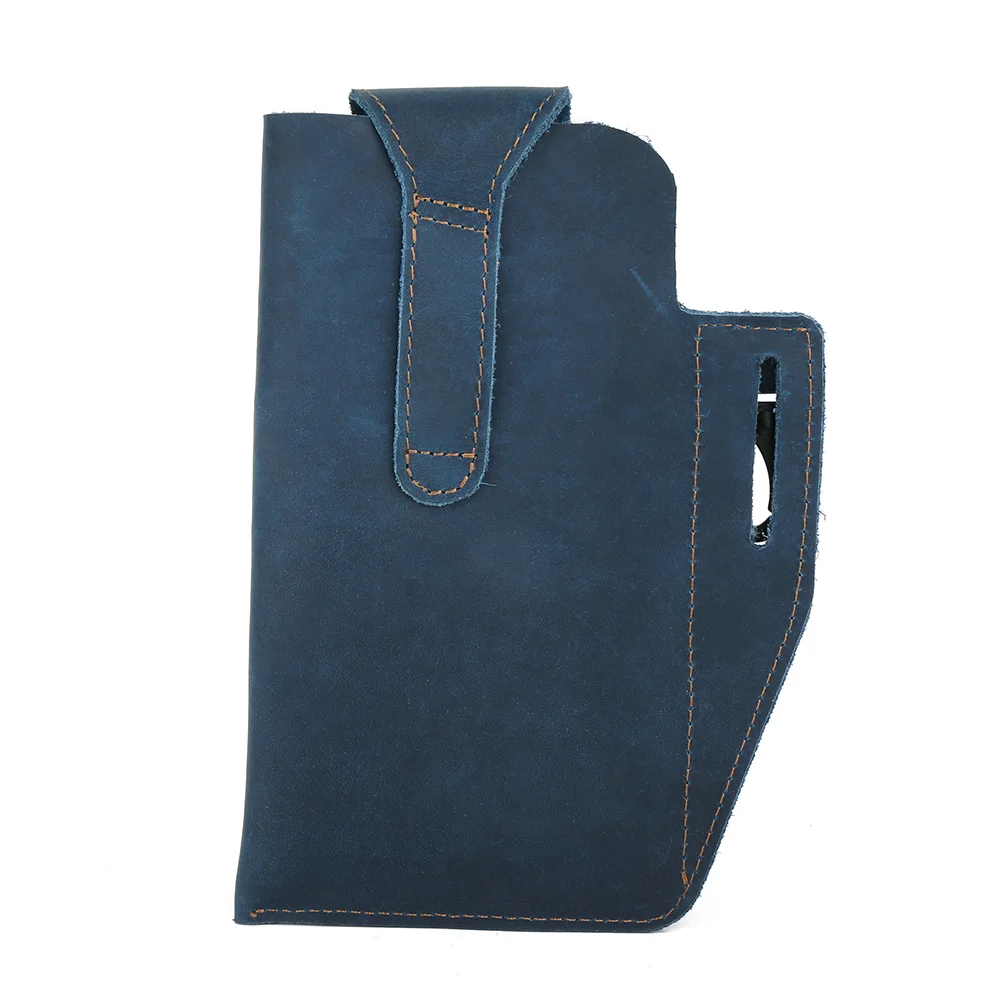 Men's sports tactical fanny pack bag European and American retro leather fanny pack