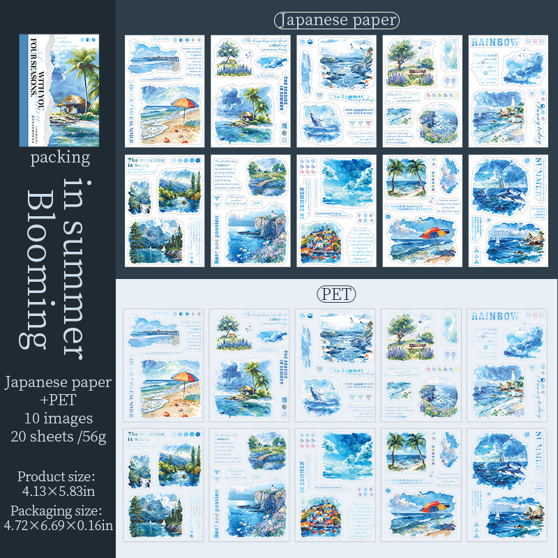 Journalsay With Your Four Seasons Series Vintage Scene Landscaping Sticker Book