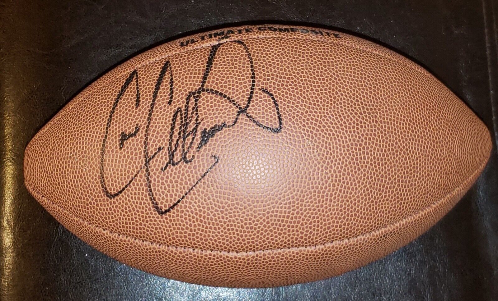 CHRIS COLLINSWORTH 'CINCINNATTI BENGALS' RECEIVER ANNOUNCER SIGNED FOOTBALL *COA