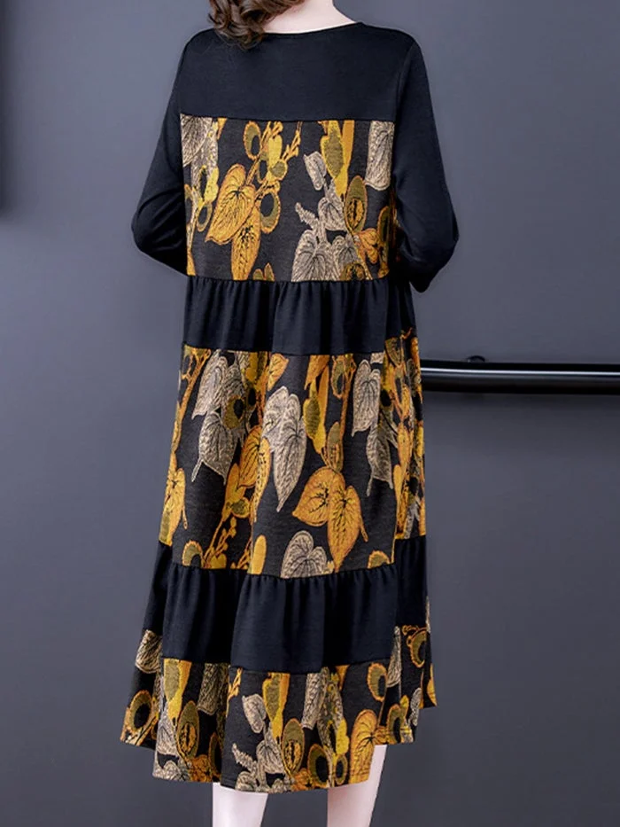 Fashionable and Elegant Leopard Fleece Dress