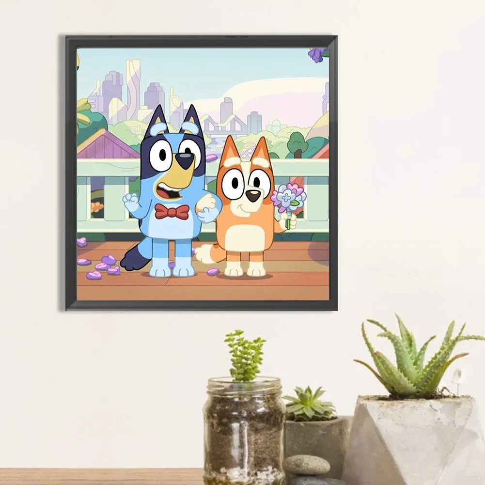 Diamond Painting - Full Round Drill - Bluey(Canvas|30*30cm)
