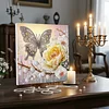 (Pre-Framed)Yellow Butterfly-Special Shape Diamond Painting Kit(25x25cm)