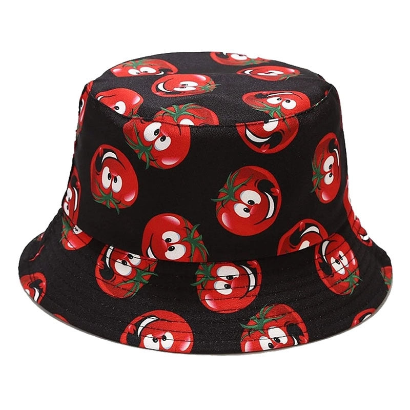 Fruit Printed Fisherman Hat Men’s Basin Hat Women’s Outdoor Sun Hat Double-sided Wearing Hat Trendy