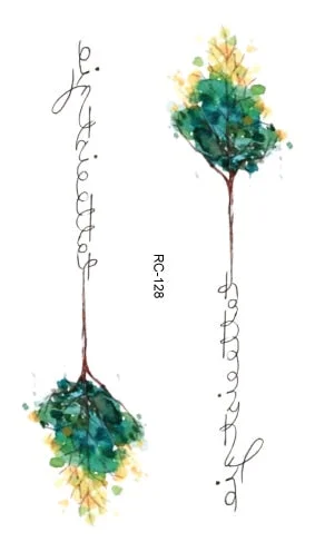 52 Kinds Watercolor Flora Lavender Waterproof Fake Tattoos Temporary Women Arm Chest Ankle Stickers Floral Body Art Tatto Flower