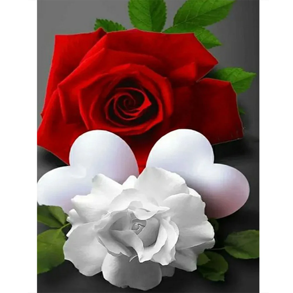 Diamond Painting - Full Round/Square Drill - Red Rose(30*40 - 50*60cm)